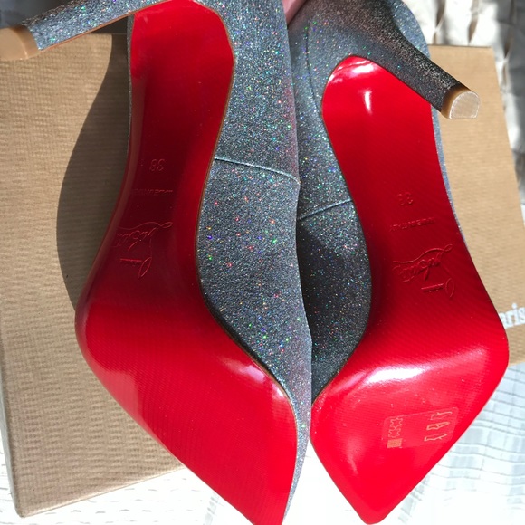 ❗️SOLD❗️Christian Louboutin silver sparkle heels! - Picture 6 of 7